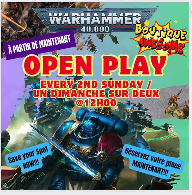 Warhammer 40,000 Open Play!