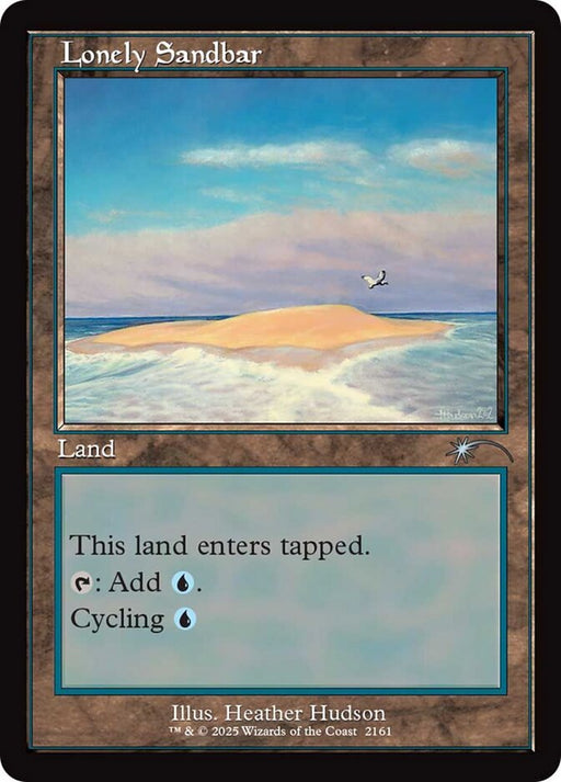 Lonely Sandbar - Retro Frame