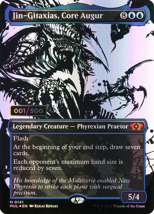 Jin-Gitaxias, Core Augur - Borderless - Full Art - Inverted - Legendary - Showcase (Foil)