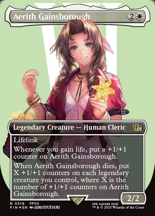 Aerith Gainsborough - Borderless - Full Art - Inverted - Legendary - Surge Foil (Foil)