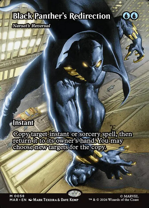 Black Panther's Redirection - Narset's Reversal - Borderless - Full Art - Inverted