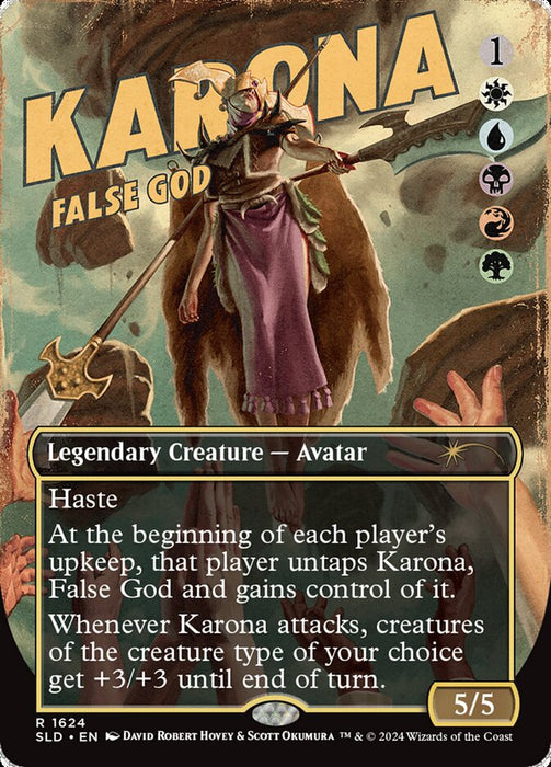 Karona, False God - Borderless - Legendary (Foil)