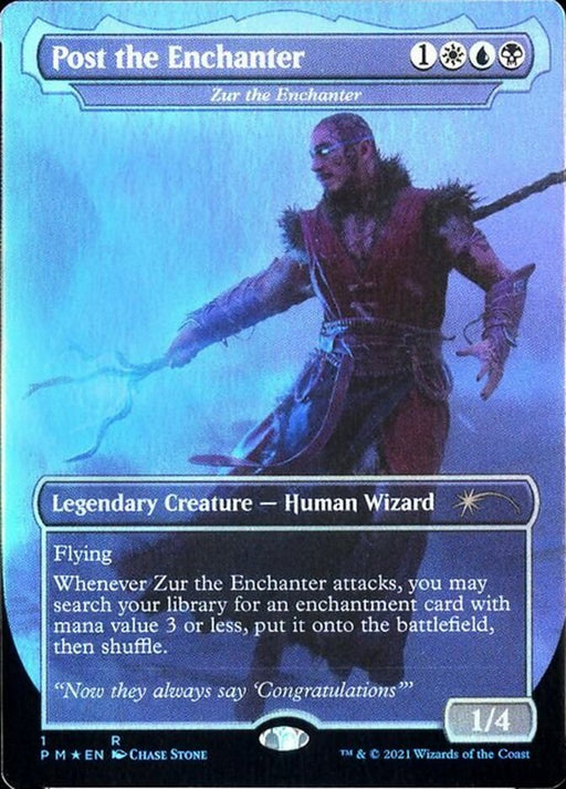 Post the Enchanter - Zur the Enchanter - Borderless - Full Art - Inverted - Legendary (Foil)
