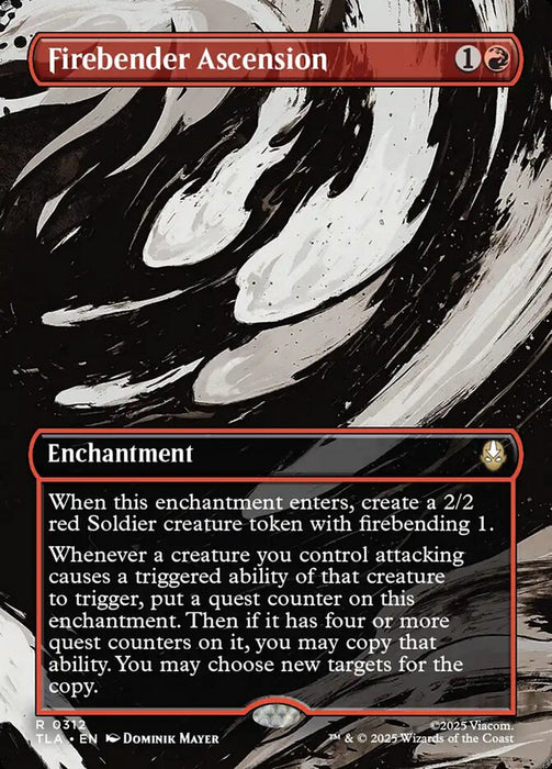 Firebender Ascension - Borderless - Full Art - Enchantment - Inverted (Foil)