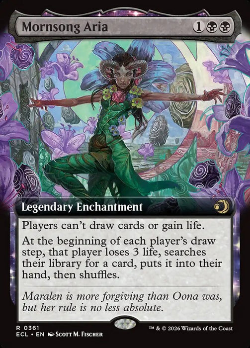 Mornsong Aria - Enchantment - Extended Art - Legendary (Foil)
