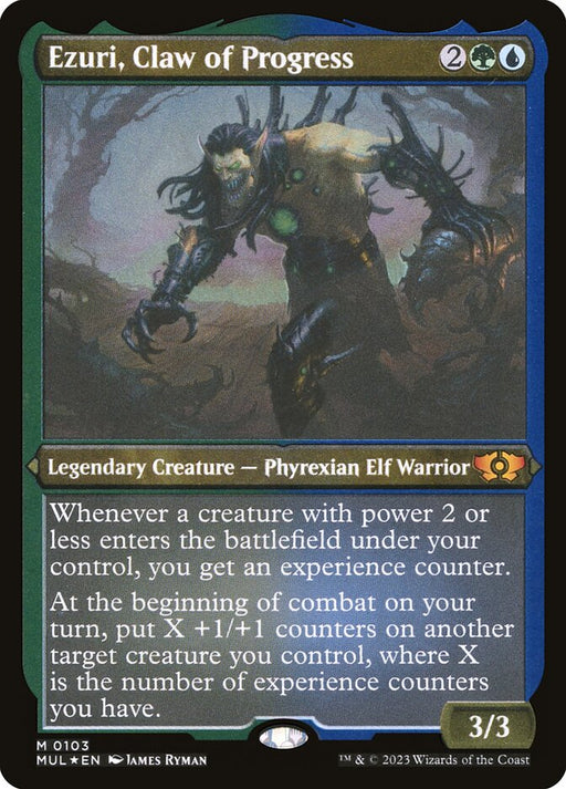 Ezuri, Claw of Progress - Etched - Inverted - Legendary - Etched (Foil)