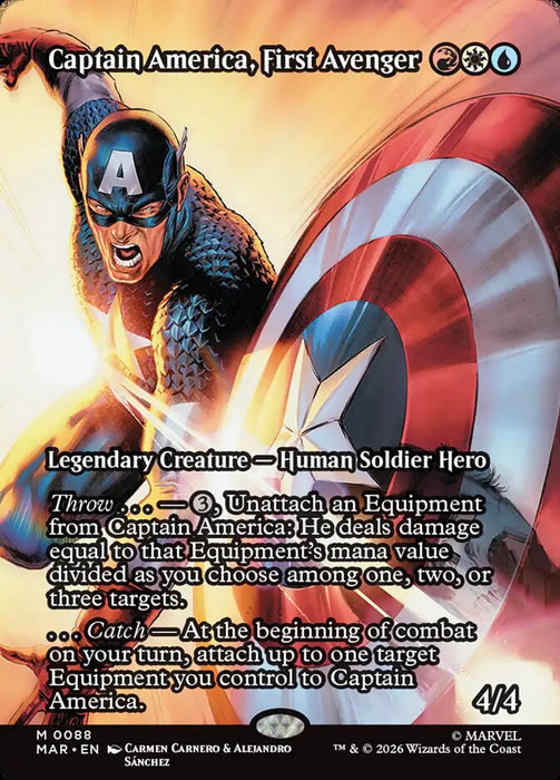 Captain America, First Avenger - Borderless - Full Art - Inverted - Legendary