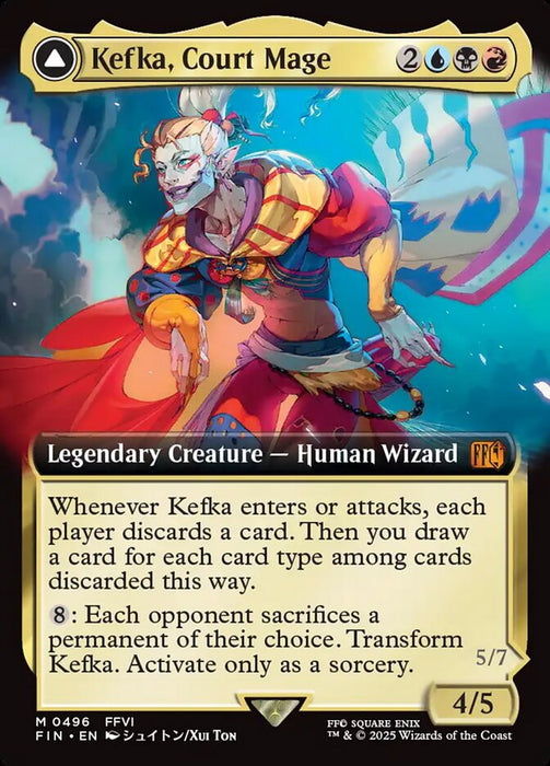 Kefka, Court Mage // Kefka, Ruler of Ruin - Legendary - Extended Art (Foil)
