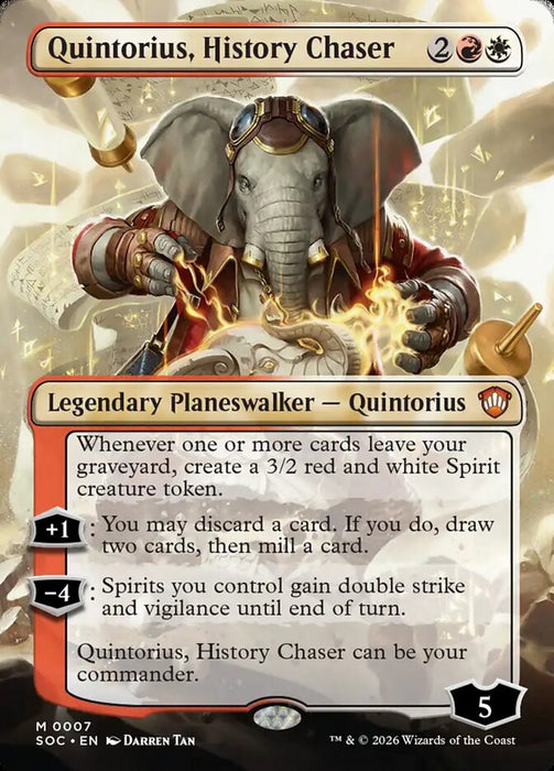 Quintorius, History Chaser - Borderless - Full Art - Inverted (Foil)