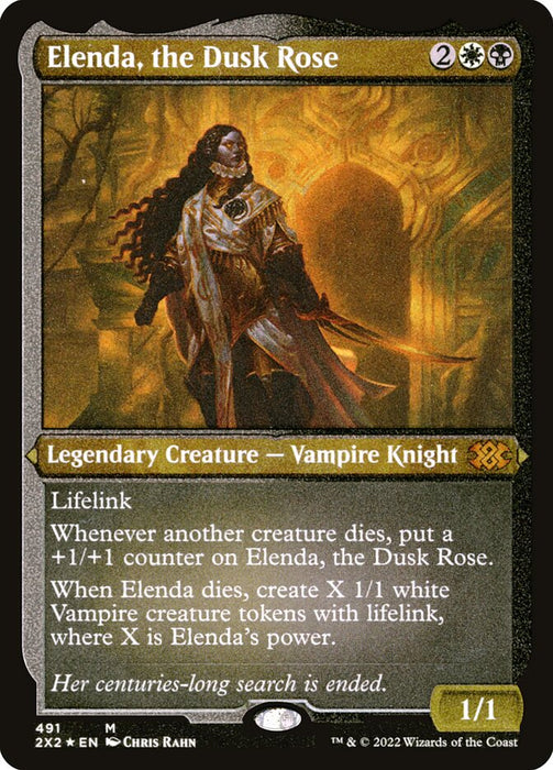 Elenda, the Dusk Rose - Etched - Inverted - Legendary - Etched (Foil)