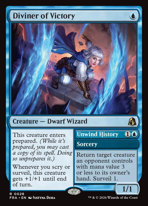 Diviner of Victory // Unwind History (Foil)