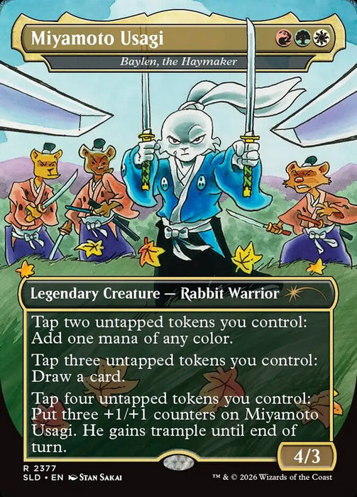 Miyamoto Usagi - Baylen, the Haymaker - Borderless - Full Art - Inverted - Legendary