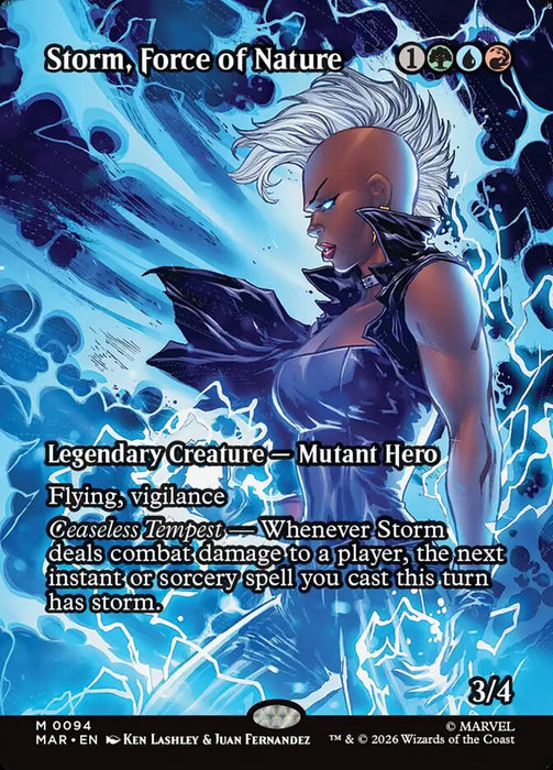 Storm, Force of Nature - Borderless - Full Art - Inverted - Legendary (Foil)
