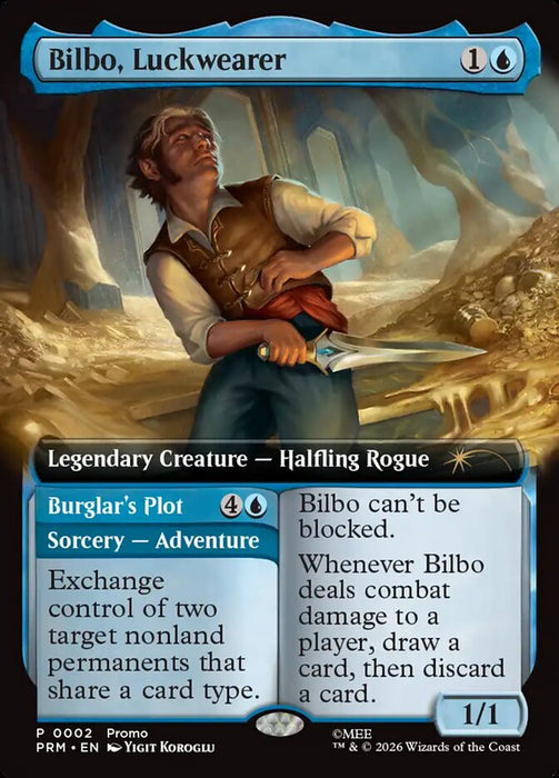 Bilbo, Luckwearer // Burglar's Plot - Extended Art - Legendary (Foil)