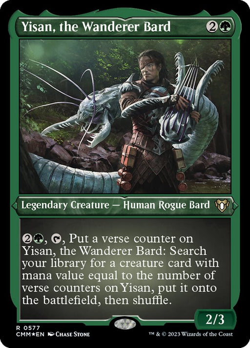Yisan, the Wanderer Bard - Etched - Inverted - Legendary - Etched (Foil)