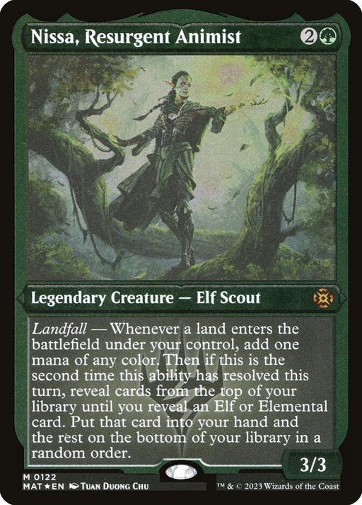 Nissa, Resurgent Animist - Etched - Inverted - Legendary - Etched (Foil)