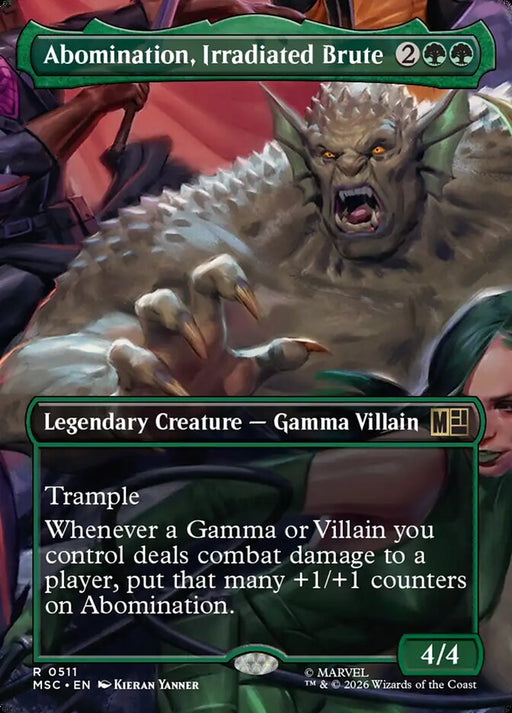 Abomination, Irradiated Brute - Borderless - Inverted - Legendary (Foil)
