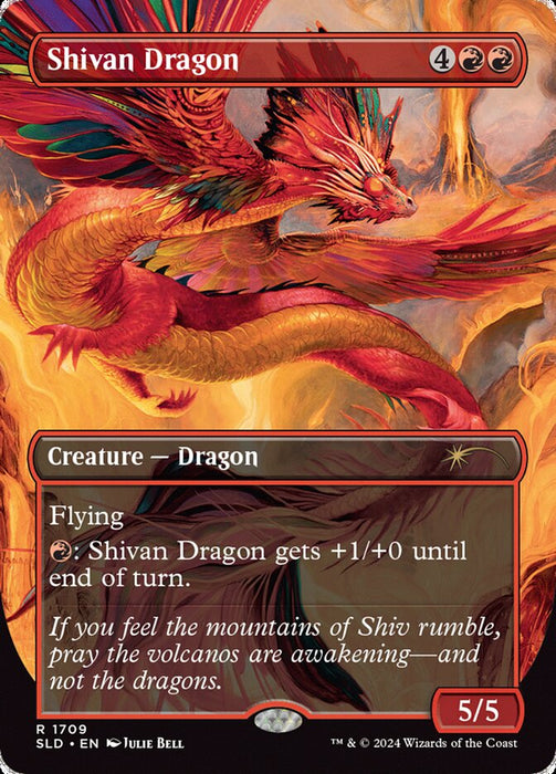 Shivan Dragon - Borderless - Full Art - Inverted