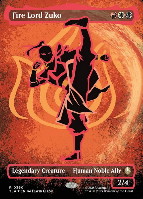 Fire Lord Zuko - Textless - Borderless - Full Art - Inverted - Legendary (Foil)
