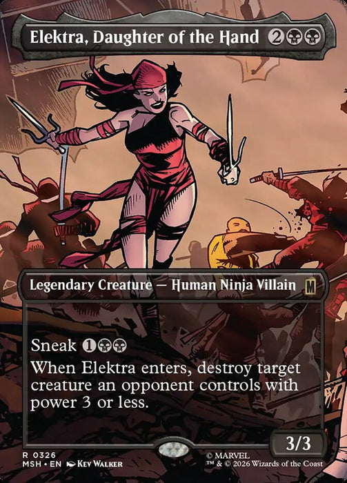 Elektra, Daughter of the Hand - Borderless - Inverted - Legendary (Foil)