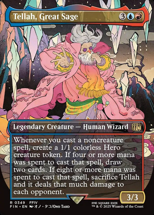 Tellah, Great Sage - Borderless - Full Art - Inverted - Legendary (Foil)