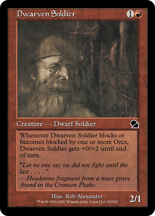 Dwarven Soldier (Foil)