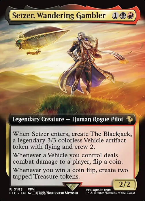 Setzer, Wandering Gambler - Extended Art - Legendary (Foil)
