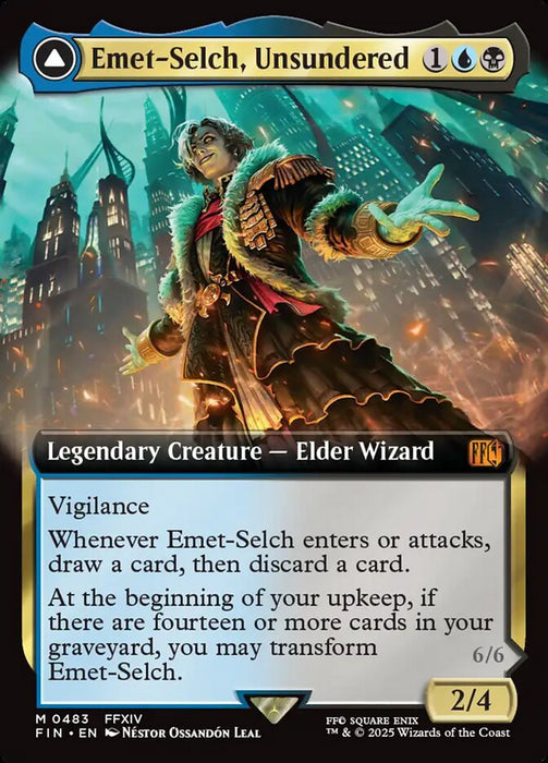 Emet-Selch, Unsundered // Hades, Sorcerer of Eld - Extended Art - Legendary (Foil)