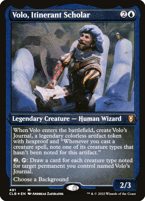 Volo, Itinerant Scholar - Etched - Inverted - Legendary - Etched (Foil)