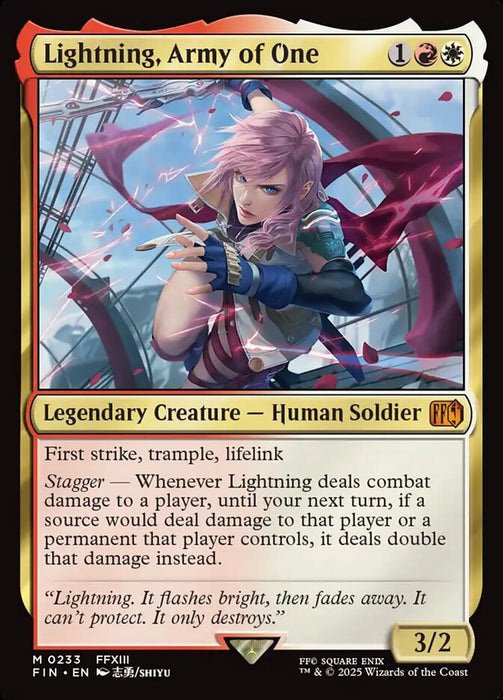 Lightning, Army of One - Legendary