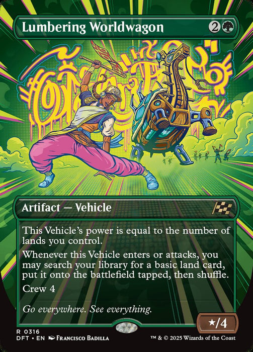 Lumbering Worldwagon - Borderless - Inverted (Foil)