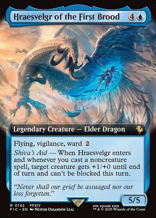 Hraesvelgr of the First Brood - Extended Art - Legendary (Foil)