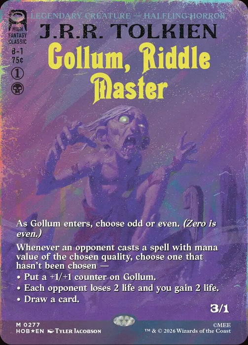 Gollum, Riddle Master - Borderless - Surge Foil (Foil)