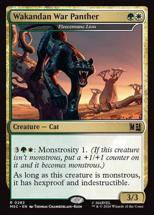 Wakandan War Panther - Fleecemane Lion - Surge Foil (Foil)
