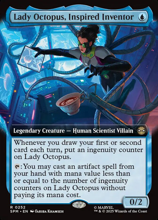 Lady Octopus, Inspired Inventor - Extended Art - Legendary (Foil)