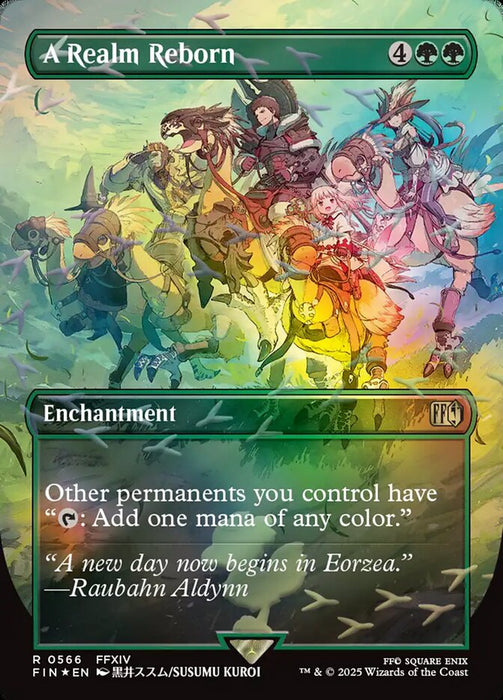 A Realm Reborn - Borderless - Enchantment - Inverted - Legendary (Foil)