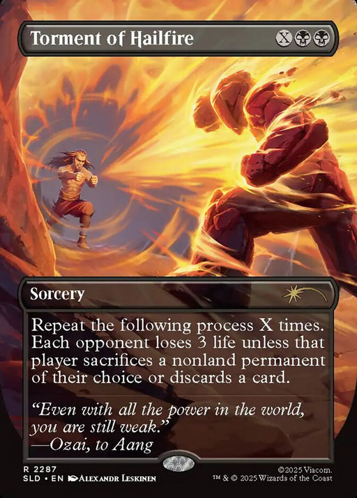 Torment of Hailfire - Borderless - Full Art - Inverted