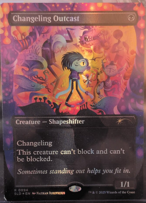 Changeling Outcast - Borderless - Full Art - Inverted (Foil)