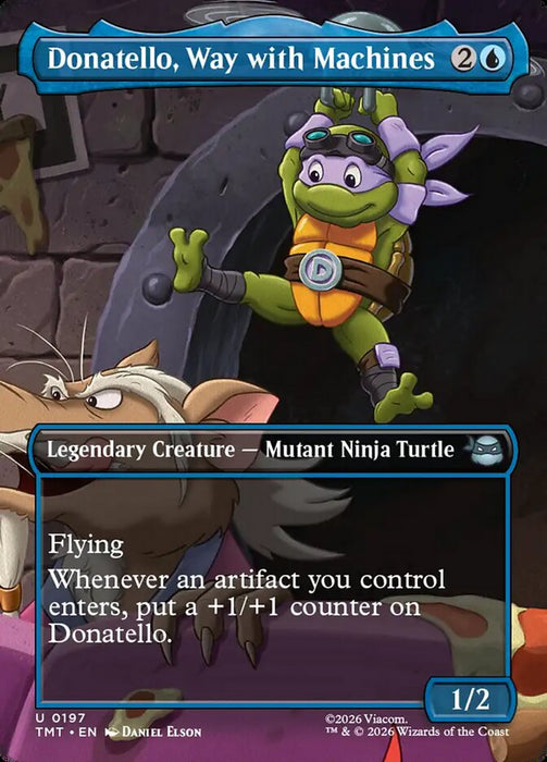 Donatello, Way with Machines - Borderless - Full Art - Inverted - Legendary (Foil)