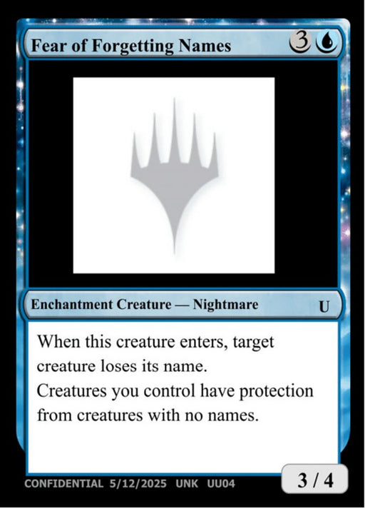 Fear of Forgetting Names - Enchantment
