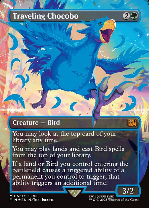 Traveling Chocobo - Textless - Borderless - Full Art (Foil)