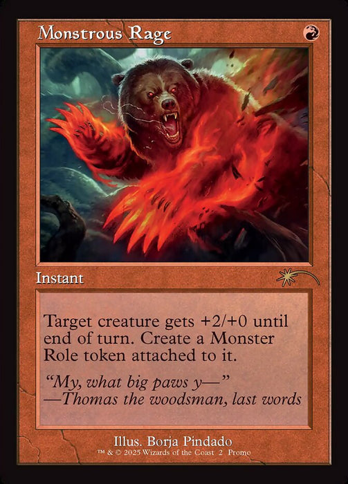 Monstrous Rage - Retro Frame (Foil)