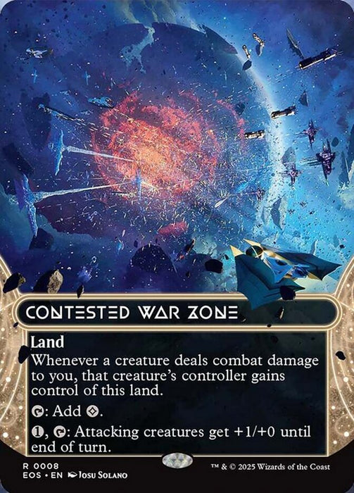 Contested War Zone - Borderless - Full Art - Inverted