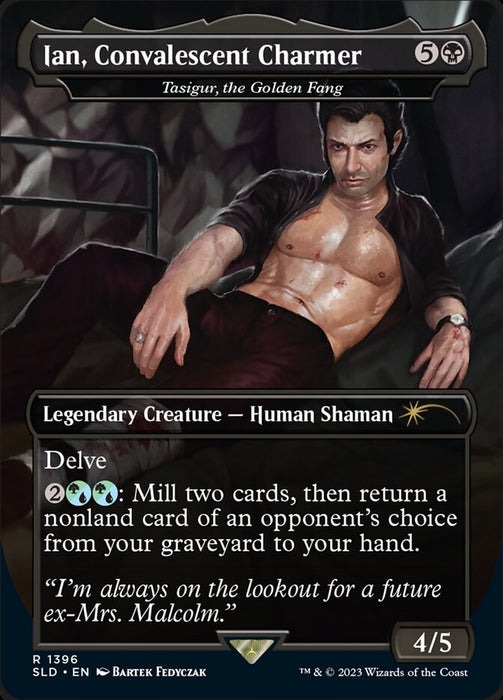 Ian, Convalescent Charmer - Tasigur, the Golden Fang - Borderless - Full Art - Legendary - Inverted
