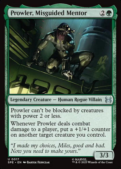 Prowler, Misguided Mentor - Legendary