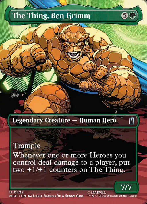 The Thing, Ben Grimm - Borderless - Inverted - Legendary (Foil)