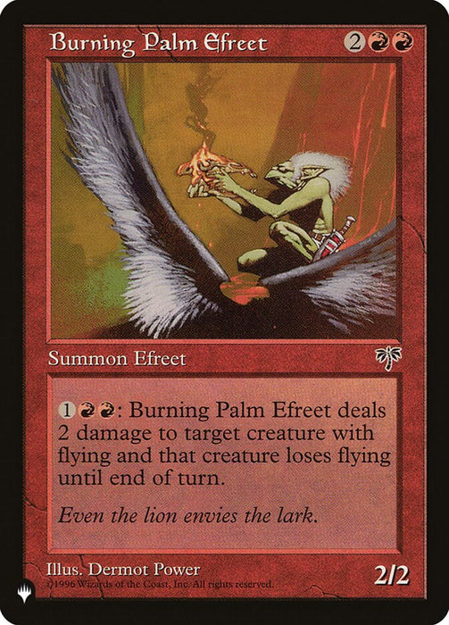 Burning Palm Efreet - Retro Frame