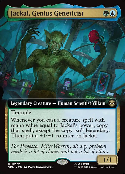 Jackal, Genius Geneticist - Extended Art - Legendary (Foil)