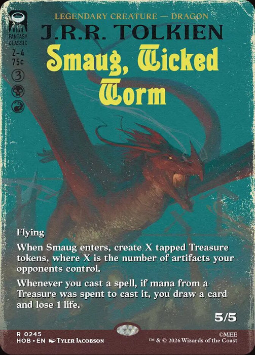 Smaug, Wicked Worm - Borderless