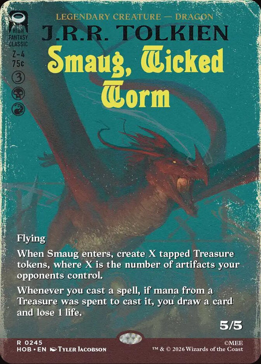 Smaug, Wicked Worm - Borderless